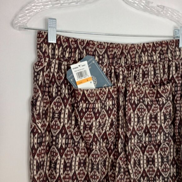 Democracy Skyrise Pull On Printed Fray Hem Cropped Pants - Picture 4 of 12